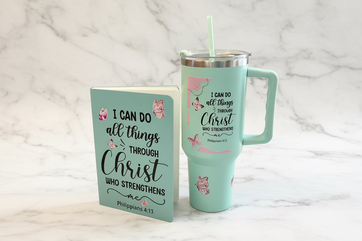 Journal with 40oz Tumbler set PRE -ORDER. Please allow 7-10 business days before ready to pick up or shipped out.
