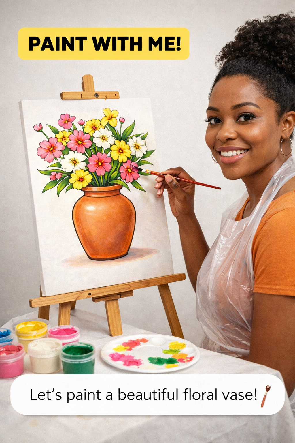 Flowers(Pre-Drawn) Paint Kit